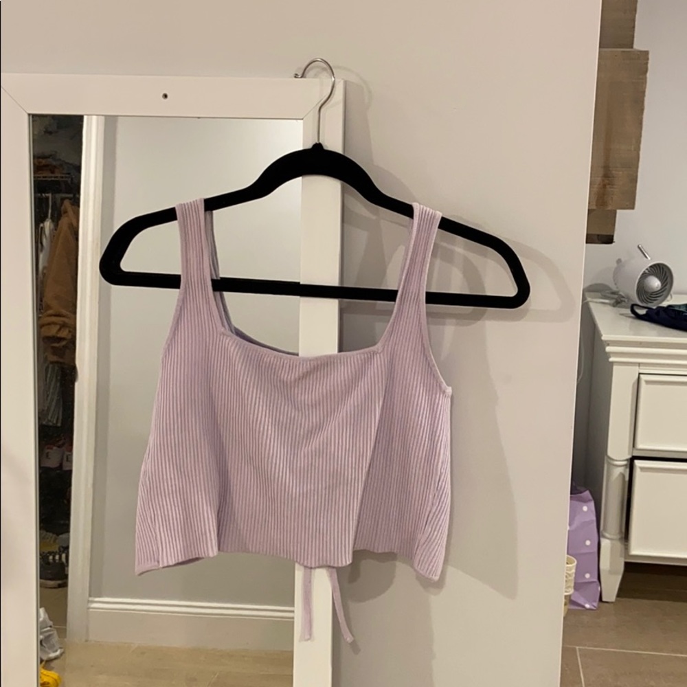 Lavender tank top open back